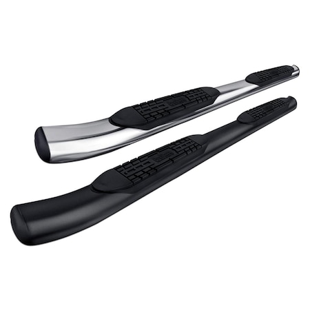 Green Arrow Equipment 5 in. Stainless Steel Curved Oval Step Bars for 2019 Ram 1500 Crew Cab GR1398058